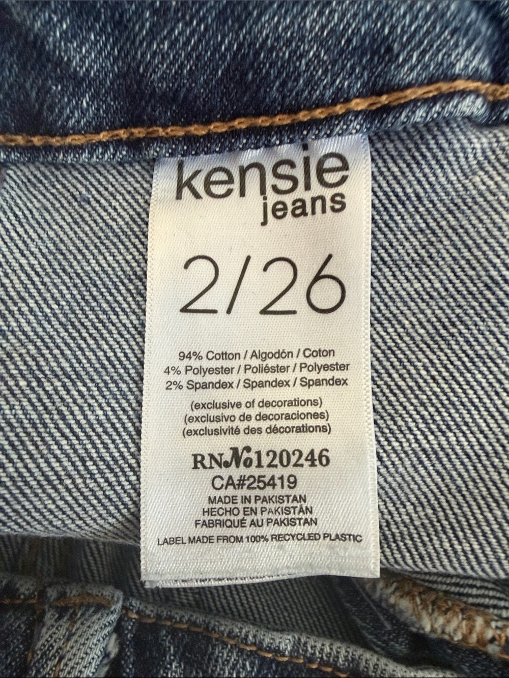 Kensie Wide Leg Cropped Jeans in Med Blue - Picture 5 of 8